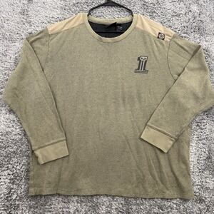 Harley Davidson Shirt Men's 3XL Brown Long Sleeve Crew Neck Textured Ribbed